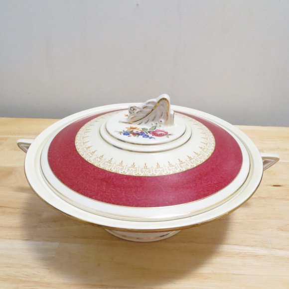 Serving Bowl Tureen with Lid Burgess & Leigh Burleigh Ware 9" 5594H Earthenware - Picture 3 of 15